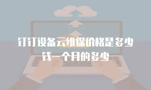 钉钉设备云维保价格是多少钱一个月的多少