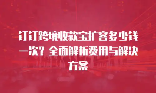钉钉跨境收款宝扩容多少钱一次？全面解析费用与解决方案