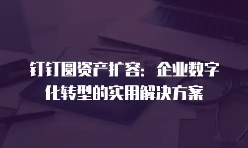 钉钉圆资产扩容：企业数字化转型的实用解决方案