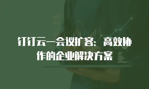 钉钉云一会议扩容：高效协作的企业解决方案