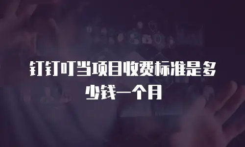 钉钉叮当项目收费标准是多少钱一个月