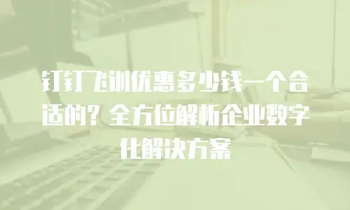 钉钉飞训优惠多少钱一个合适的？全方位解析企业数字化解决方案