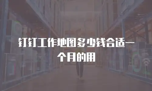 钉钉工作地图多少钱合适一个月的用