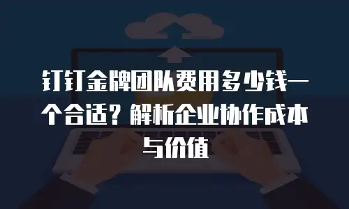 钉钉金牌团队费用多少钱一个合适？解析企业协作成本与价值
