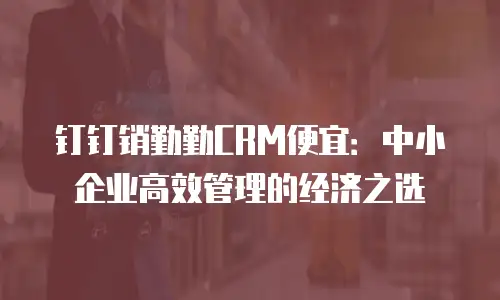 钉钉销勤勤CRM便宜：中小企业高效管理的经济之选
