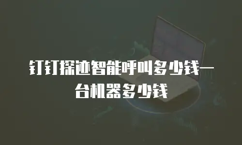 钉钉探迹智能呼叫多少钱一台机器多少钱