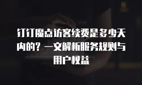 钉钉魔点访客续费是多少天内的？一文解析服务规则与用户权益