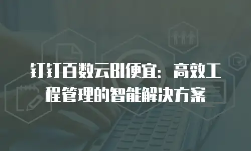钉钉百数云BI便宜：高效工程管理的智能解决方案