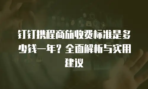 钉钉携程商旅收费标准是多少钱一年？全面解析与实用建议