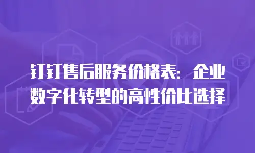 钉钉售后服务价格表：企业数字化转型的高性价比选择