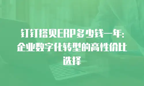 钉钉搭贝ERP多少钱一年：企业数字化转型的高性价比选择
