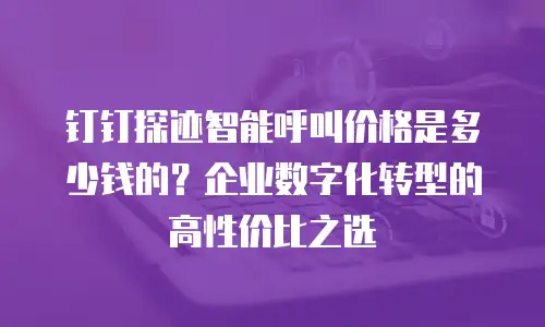 钉钉探迹智能呼叫价格是多少钱的？企业数字化转型的高性价比之选