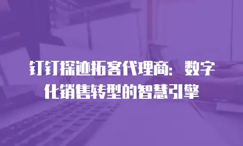 钉钉探迹拓客代理商：数字化销售转型的智慧引擎