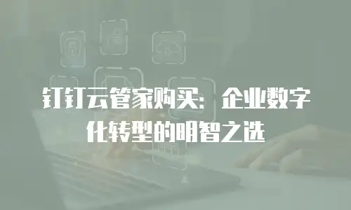 钉钉云管家购买：企业数字化转型的明智之选