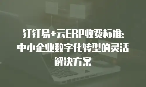 钉钉易+云ERP收费标准：中小企业数字化转型的灵活解决方案