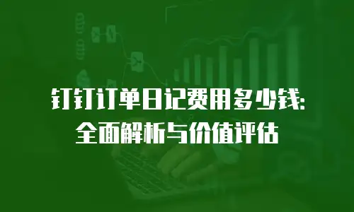 钉钉订单日记费用多少钱：全面解析与价值评估