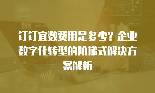 钉钉宜数费用是多少？企业数字化转型的阶梯式解决方案解析