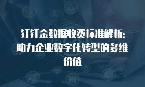 钉钉金数据收费标准解析：助力企业数字化转型的多维价值