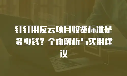 钉钉用友云项目收费标准是多少钱？全面解析与实用建议