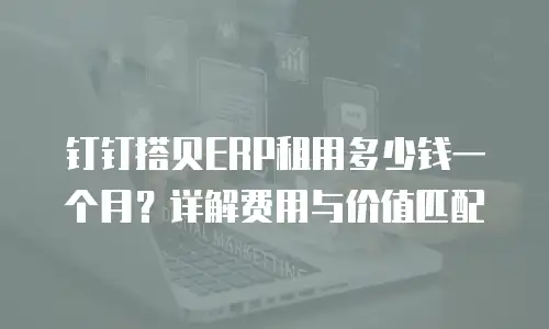 钉钉搭贝ERP租用多少钱一个月？详解费用与价值匹配
