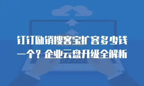 钉钉励销搜客宝扩容多少钱一个？企业云盘升级全解析