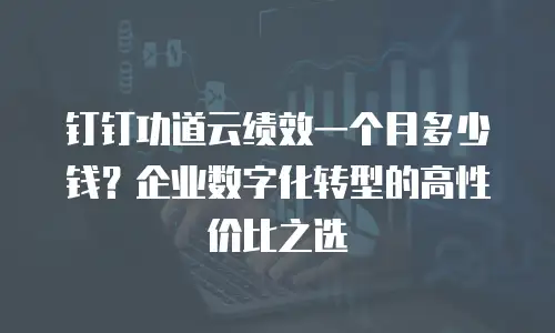 钉钉功道云绩效一个月多少钱？企业数字化转型的高性价比之选