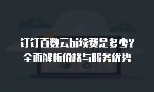 钉钉百数云bi续费是多少？全面解析价格与服务优势