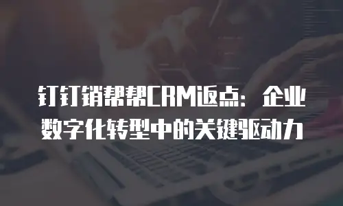 钉钉销帮帮CRM返点：企业数字化转型中的关键驱动力