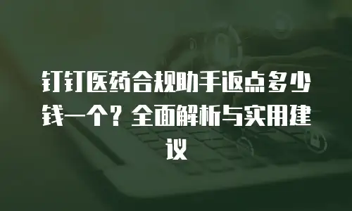 钉钉医药合规助手返点多少钱一个？全面解析与实用建议