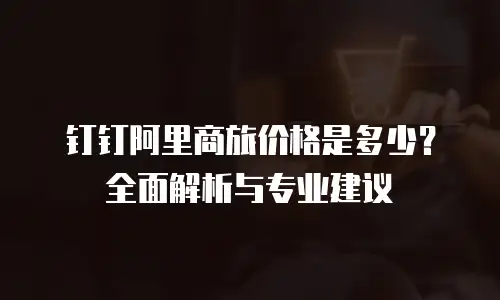 钉钉阿里商旅价格是多少？全面解析与专业建议