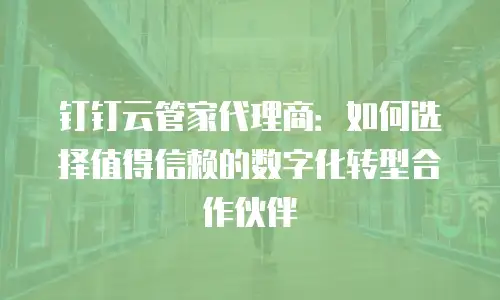 钉钉云管家代理商：如何选择值得信赖的数字化转型合作伙伴