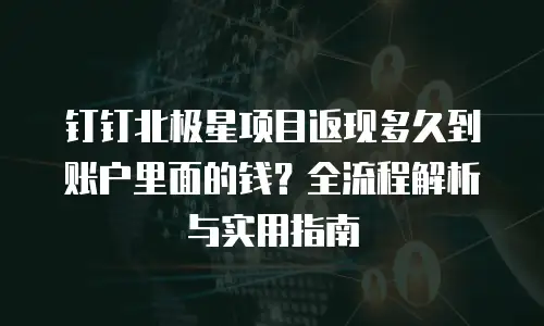 钉钉北极星项目返现多久到账户里面的钱？全流程解析与实用指南