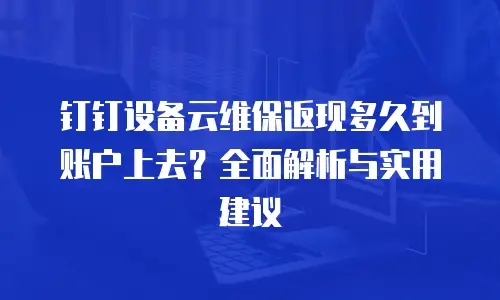 钉钉设备云维保返现多久到账户上去？全面解析与实用建议