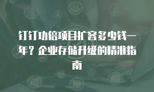 钉钉功倍项目扩容多少钱一年？企业存储升级的精准指南