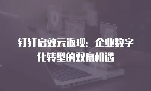 钉钉启效云返现：企业数字化转型的双赢机遇