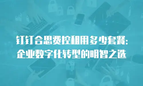 钉钉合思费控租用多少套餐：企业数字化转型的明智之选