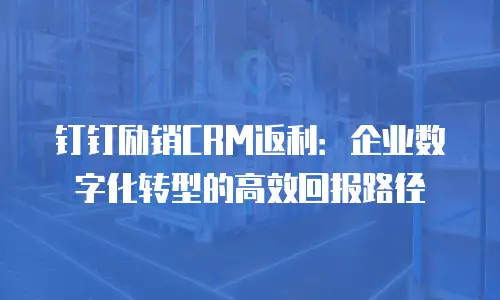 钉钉励销CRM返利：企业数字化转型的高效回报路径