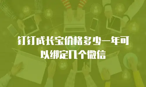 钉钉成长宝价格多少一年可以绑定几个微信