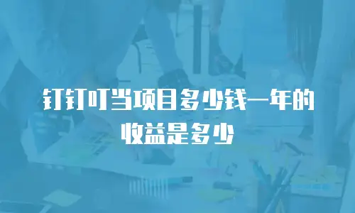钉钉叮当项目多少钱一年的收益是多少