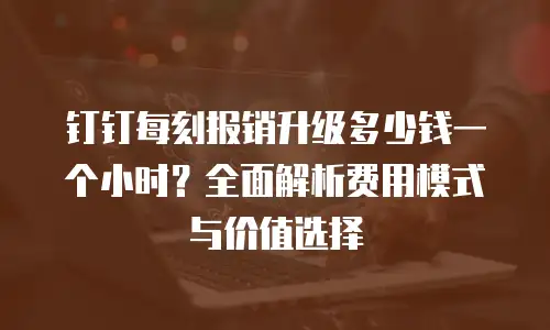 钉钉每刻报销升级多少钱一个小时？全面解析费用模式与价值选择