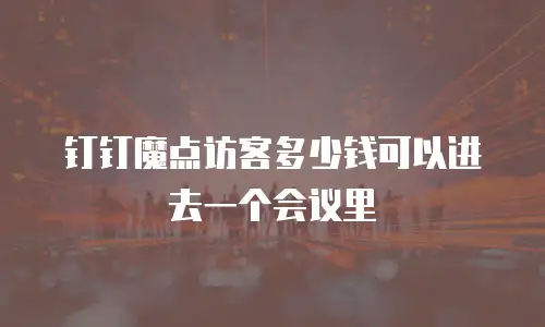 钉钉魔点访客多少钱可以进去一个会议里