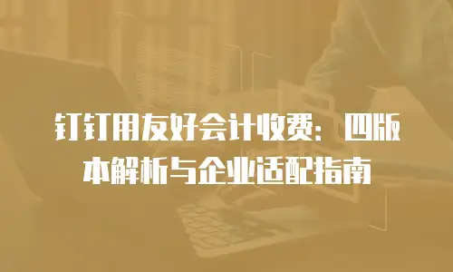 钉钉用友好会计收费：四版本解析与企业适配指南