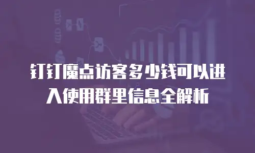 钉钉魔点访客多少钱可以进入使用群里信息全解析