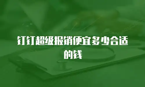 钉钉超级报销便宜多少合适的钱