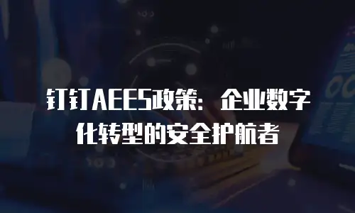 钉钉AEES政策：企业数字化转型的安全护航者