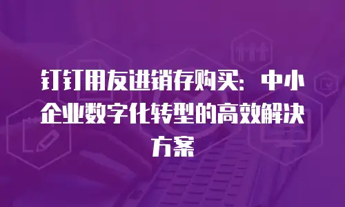 钉钉用友进销存购买：中小企业数字化转型的高效解决方案