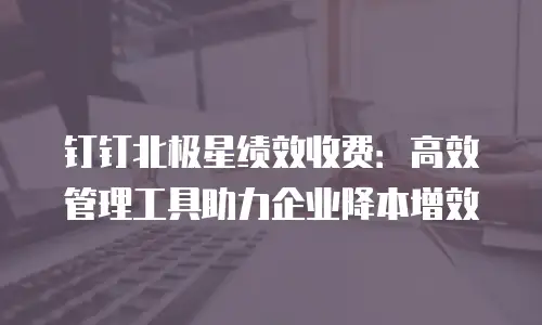 钉钉北极星绩效收费：高效管理工具助力企业降本增效
