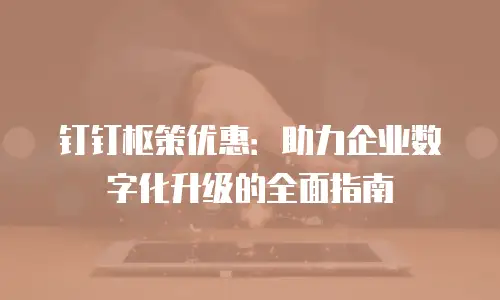 钉钉枢策优惠：助力企业数字化升级的全面指南