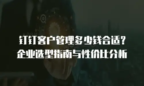 钉钉客户管理多少钱合适？企业选型指南与性价比分析