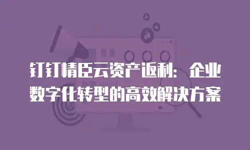 钉钉精臣云资产返利：企业数字化转型的高效解决方案
